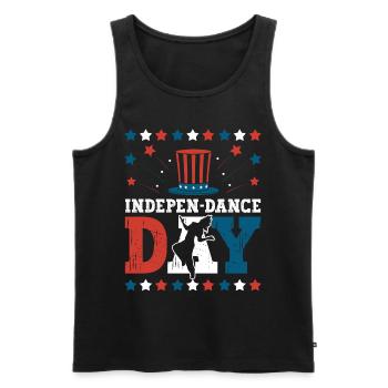 Indepen-dance Day July 4th Independence Day Dancer - Men's Premium Organic Tank Top - black - Front - Michal (187cm)