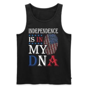 Unabhängigkeit Ist In Meiner Dna 4. Juli - Männer Premium Bio Tank Top - Schwarz - Vorne - AI Model Male 178 light (178cm)