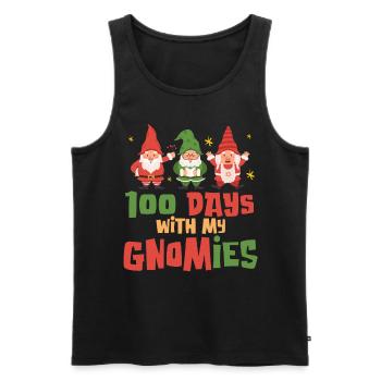 100 jours avec mes gnomes Noël elfe Noël - Débardeur bio Premium Homme - noir - Devant - Michal (187cm)