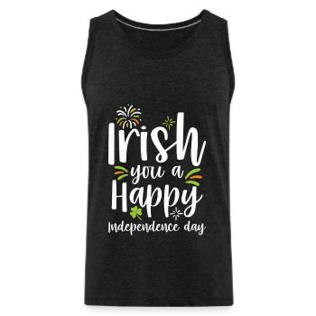 Irish You A Happy Independence Day Grünes - Männer Premium Bio Tank Top - Anthrazit - Vorne - Alexander (188cm)
