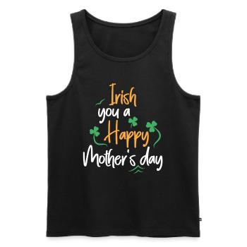 Irish You A Happy Mother's Day Green Clover - Men's Premium Organic Tank Top - black - Front - AI Model Male 178 light (178cm)