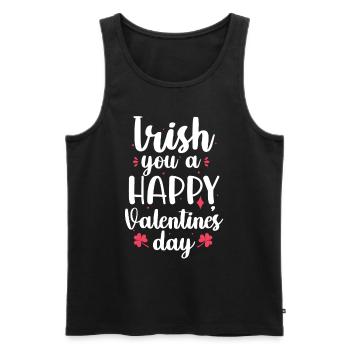 Irish You A Happy Valentine's Day Feiertag Pink - Männer Premium Bio Tank Top - Schwarz - Vorne - Michal (187cm)