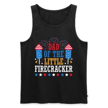 Papa Des Kleinen Knallfrosches 4. Juli Feuerwerk - Männer Premium Bio Tank Top - Schwarz - Vorne - AI Model Male 178 light (178cm)