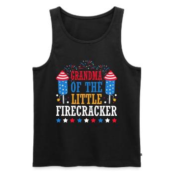 Großmutter Des Kleinen Feuerwerkskörpers 4. Juli - Männer Premium Bio Tank Top - Schwarz - Vorne - AI Model Male 178 light (178cm)