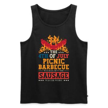 Das 4. Juli-picknick-grillen War Eine Schlechte - Männer Premium Bio Tank Top - Schwarz - Vorne - AI Model Male 178 light (178cm)