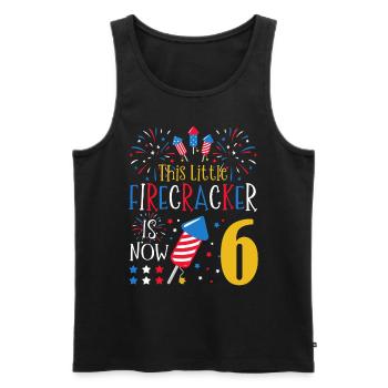 Dieser Kleine Knallfrosch Ist Jetzt 6 4. Juli 6. - Männer Premium Bio Tank Top - Schwarz - Vorne - Michal (187cm)