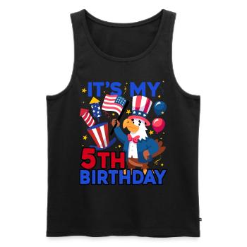 Es Ist Mein 5. Geburtstag Firecracker Kid 4th Of - Männer Premium Bio Tank Top - Schwarz - Vorne - AI Model Male 178 light (178cm)