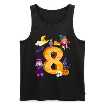 8. Geburtstag Hexe Besen 8 Jahre Alt Kind - Männer Premium Bio Tank Top - Schwarz - Vorne - AI Model Male 178 light (178cm)