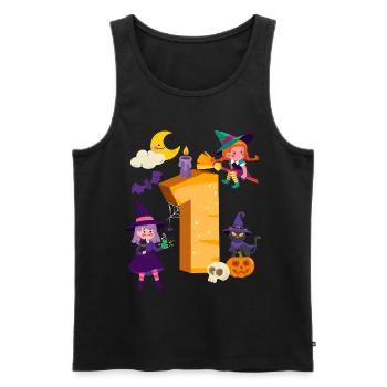 1. Geburtstag Hexe Besen 1 Jahr Alt Kind - Männer Premium Bio Tank Top - Schwarz - Vorne - Michal (187cm)