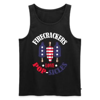 Feuerwerkskörper Liebe Eis 4. Juli - Männer Premium Bio Tank Top - Schwarz - Vorne - Michal (187cm)