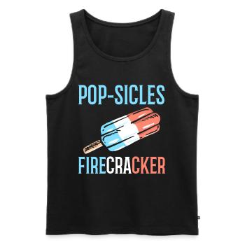Eis Feuerwerkskörper 4. Juli Unabhängigkeitstag - Männer Premium Bio Tank Top - Schwarz - Vorne - AI Model Male 178 light (178cm)