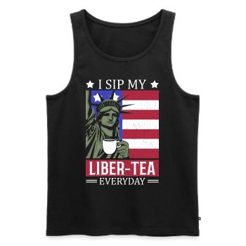Ich Trinke Meinen Liber-tee Jeden Tag Am 4. Juli, - Männer Premium Bio Tank Top - Schwarz - Vorne - Michal (187cm)