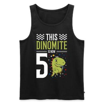 Dieser Dinomit Ist Jetzt 5 Dinosaurier 4. Juli 5. - Männer Premium Bio Tank Top - Schwarz - Vorne - AI Model Male 178 light (178cm)