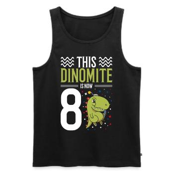 Ce dinomite est maintenant 8 Dinosaures Juillet 4, 8. - Débardeur bio Premium Homme - noir - Devant - Michal (187cm)