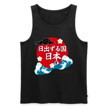 Nippon Sun Sakura Tokyo Japan Japanese Art - Men's Premium Organic Tank Top - black - Front - AI Model Male 178 light (178cm)