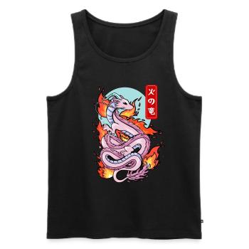 Japanischer Feuerdrache Elementarer Mythos - Männer Premium Bio Tank Top - Schwarz - Vorne - AI Model Male 178 light (178cm)
