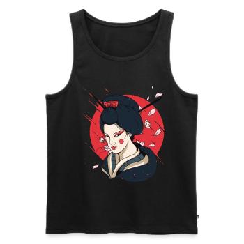 Nippon Sun Sakura Tokyo Japan Japanische Geisha - Männer Premium Bio Tank Top - Schwarz - Vorne - AI Model Male 178 light (178cm)