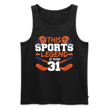 This sports legend is now 31, ice hockey game - Men's Premium Organic Tank Top - black - Front - Michal (187cm)