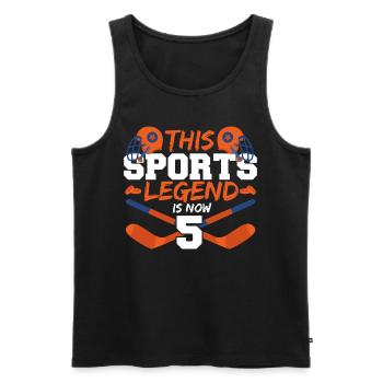 This sports legend is now 5, hockey game 5. - Men's Premium Organic Tank Top - black - Front - Michal (187cm)