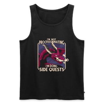 Ich Bin Nicht Procastinating Ich Bin Doing Side - Männer Premium Bio Tank Top - Schwarz - Vorne - Michal (187cm)