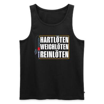 Hartlöten Weichlöten Reinlöten Bier Saufen - Männer Premium Bio Tank Top - Schwarz - Vorne - Michal (187cm)