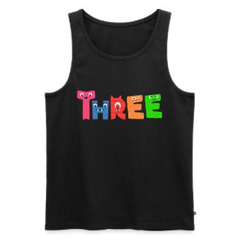 Three years old | Monster Birthday | Monster - Men's Premium Organic Tank Top - black - Front - Michal (187cm)