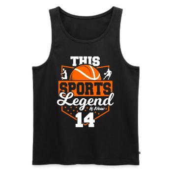 Diese Sportlegende Ist Jetzt 14, Basketballspiel - Männer Premium Bio Tank Top - Schwarz - Vorne - Michal (187cm)