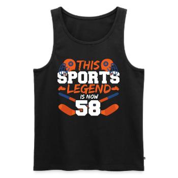 This sports legend is now 58, hockey game - Men's Premium Organic Tank Top - black - Front - Michal (187cm)