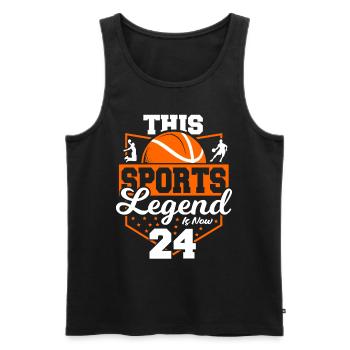 This sports legend is now 24, basketball game - Men's Premium Organic Tank Top - black - Front - Michal (187cm)