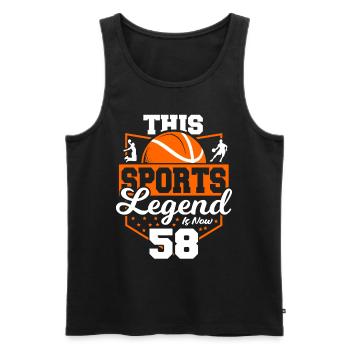 This sports legend is now 58, - Men's Premium Organic Tank Top - black - Front - Michal (187cm)