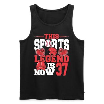 This sports legend is now 37, baseball game - Men's Premium Organic Tank Top - black - Front - Michal (187cm)
