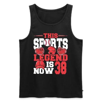 This sports legend is now 38, baseball game - Men's Premium Organic Tank Top - black - Front - Michal (187cm)