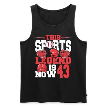 This Sports Legend Is Now 43, Baseball Game - Men's Premium Organic Tank Top - black - Front - Michal (187cm)