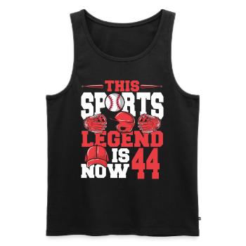 This sports legend is now 44, baseball game - Men's Premium Organic Tank Top - black - Front - Michal (187cm)