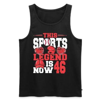 This sports legend is now 46, baseball game - Men's Premium Organic Tank Top - black - Front - Michal (187cm)