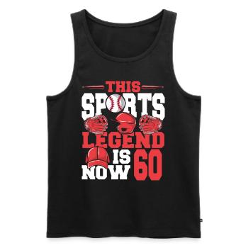 Diese Sportlegende Ist Jetzt 60, Baseballspiel - Männer Premium Bio Tank Top - Schwarz - Vorne - AI Model Male 178 light (178cm)