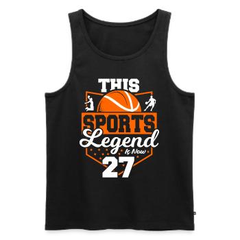 Diese Sportlegende Ist Jetzt 27, Basketballspiel - Männer Premium Bio Tank Top - Schwarz - Vorne - Michal (187cm)