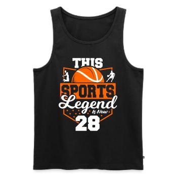 Diese Sportlegende Ist Jetzt 28, Basketballspiel - Männer Premium Bio Tank Top - Schwarz - Vorne - Michal (187cm)