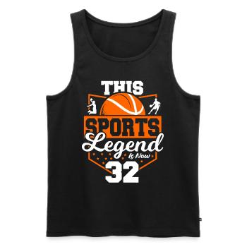 Diese Sport-legende Ist Jetzt 32, - Männer Premium Bio Tank Top - Schwarz - Vorne - Michal (187cm)
