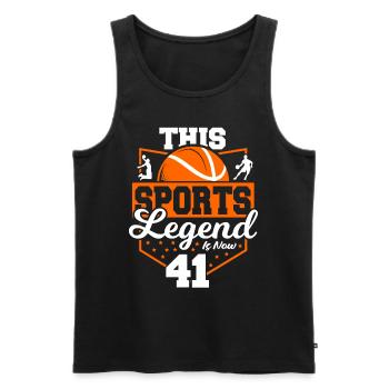 Diese Sport-legende Ist Jetzt 41, - Männer Premium Bio Tank Top - Schwarz - Vorne - Michal (187cm)