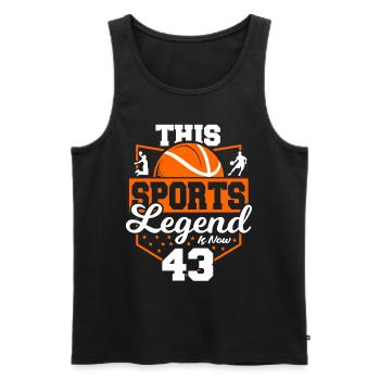 Diese Sportlegende Ist Jetzt 43, Basketballspiel - Männer Premium Bio Tank Top - Schwarz - Vorne - Michal (187cm)