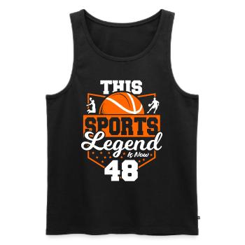 Diese Sportlegende Ist Jetzt 48, Basketballspiel - Männer Premium Bio Tank Top - Schwarz - Vorne - Michal (187cm)