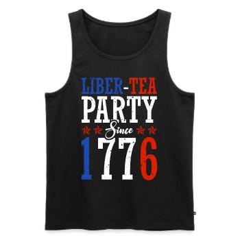 Liber-tea Party Seit 1776 4. Juli - Männer Premium Bio Tank Top - Schwarz - Vorne - Michal (187cm)