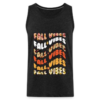 Autumn moods Autumn colours Maple leaves - Men's Premium Organic Tank Top - charcoal grey - Front - Alexander (188cm)