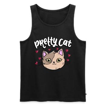 Pretty Cat Meow Kitten Animal Rights Movement (en anglais seulement) Pretty Cat Meow Kitten Animal Rights Movement (en anglais seulement) - Débardeur bio Premium Homme - noir - Devant - Michal (187cm)