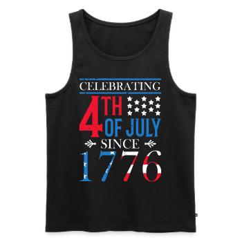 Feierlichkeiten Zum 4. Juli Seit 1776 Party Zum - Männer Premium Bio Tank Top - Schwarz - Vorne - Michal (187cm)
