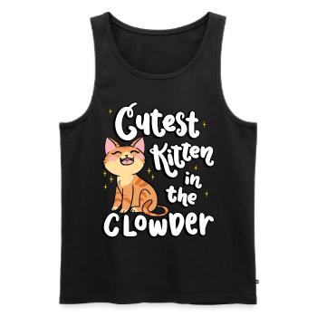 Cutest kitten in the Clowder cat - Men's Premium Organic Tank Top - black - Front - Michal (187cm)