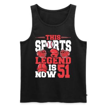 This sports legend is now 51, baseball game - Men's Premium Organic Tank Top - black - Front - Michal (187cm)