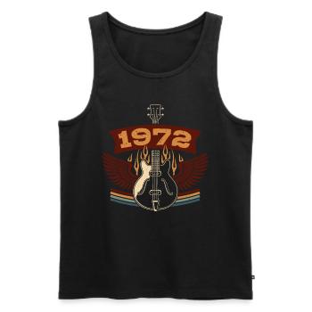 1972 Guitar Vintage Birthday | Birthday - Men's Premium Organic Tank Top - black - Front - Michal (187cm)