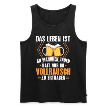 Das Leben Ist An Manchen Tagen Halt Nur Im - Männer Premium Bio Tank Top - Schwarz - Vorne - AI Model Male 178 light (178cm)